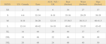 Women's size conversion chart. US sizes, EUR sizes, UK sizes, Inches, cm –  ELF